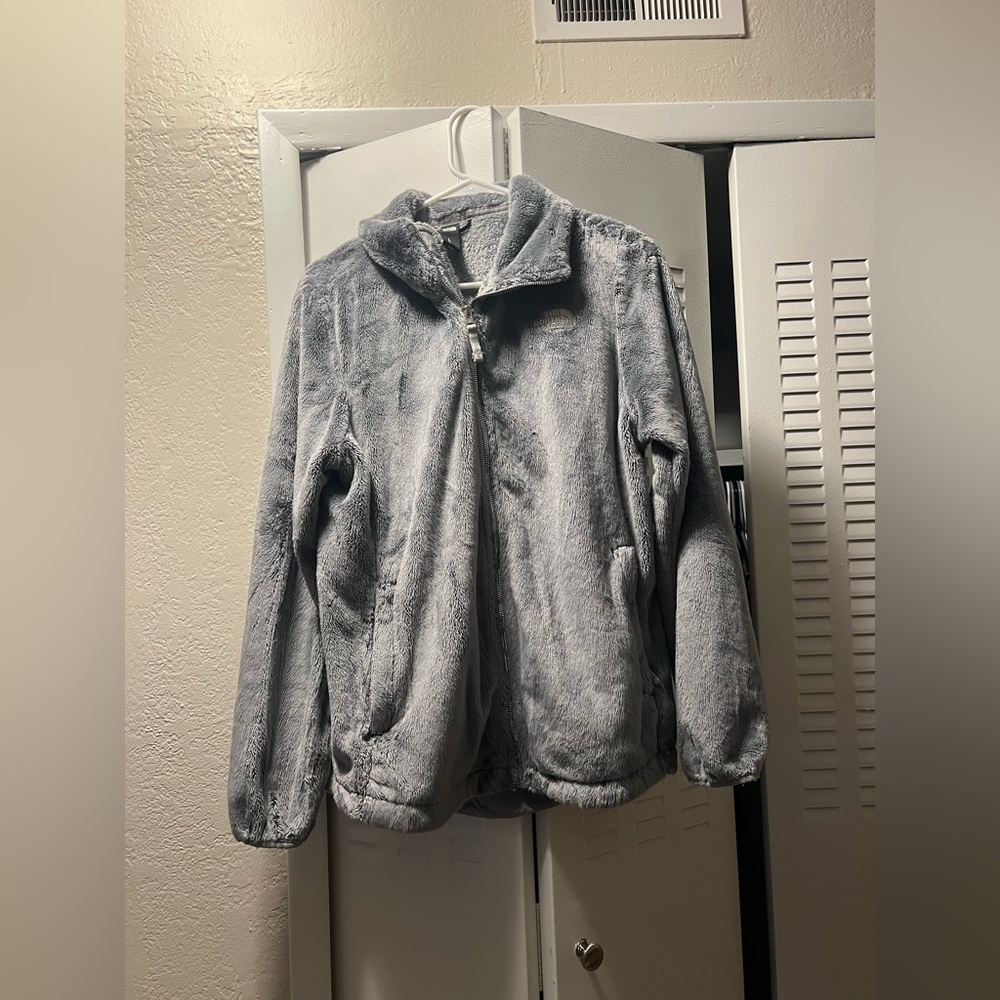 North face Women’s fuzzy zip up jacket